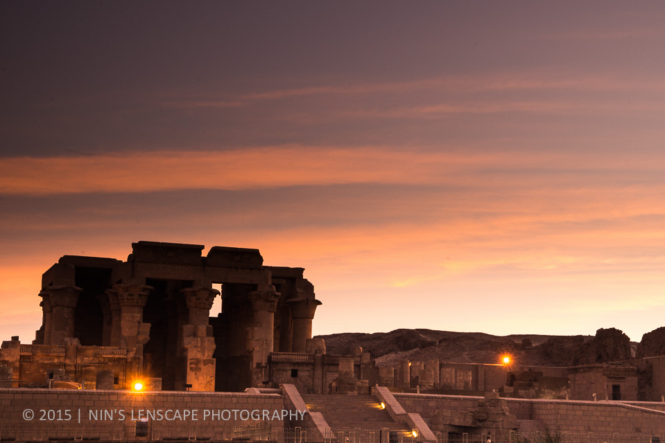 Temple of Edfou just before sunrise