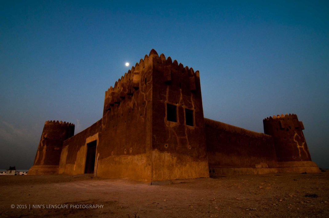 Fort Zubara, early in the morning, under the moon light